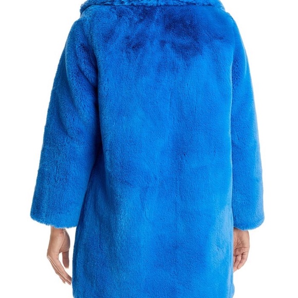 NWT Apparis Stella Faux Fur Coat in Azure Blue size XS! - Picture 3 of 4
